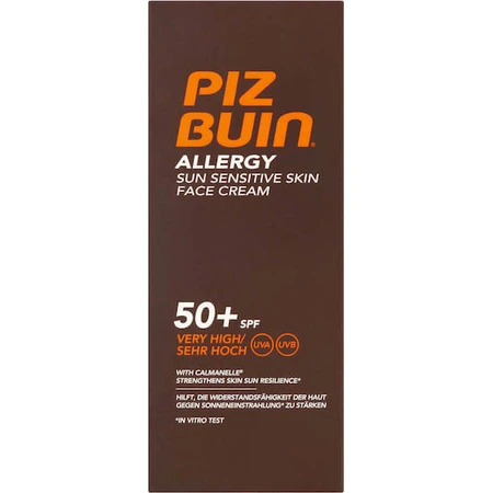 Piz Buin Gevoelige Crème Waterbestendig Gezichtscrème SPF50 50ml