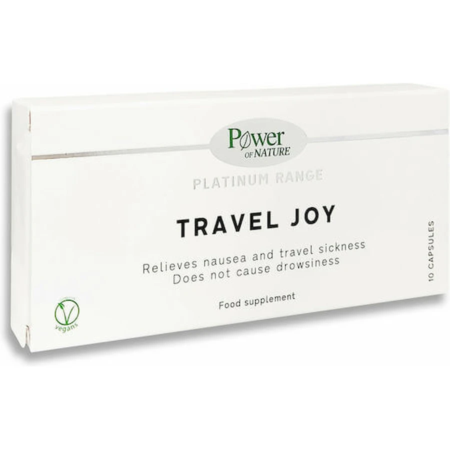 Power Of Nature Platinum Range Travel Joy gegen Übelkeit 10 Kapseln