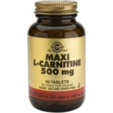 Solgar L-Carnitin mit Carnitin 500mg und Geschmacksverstärker 60 Tabletten