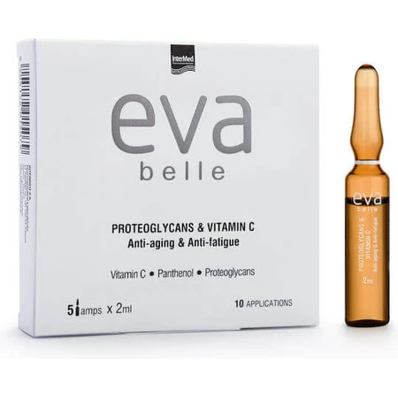 InterMed Eva Belle Anti-Ageing en Anti-Veroudert Gezichtsserum met Vitamine C voor Ontgiften en Verhelderen 5x2ml