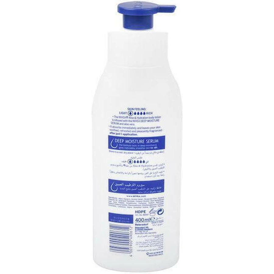 Nivea Aloe & Hydration Moisturising Body Serum mit Aloe Vera für normale bis trockene Haut 400ml