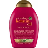 OGX Strength & Length + Keratin Oil Hair Loss Shampooing pour cheveux fragiles 385ml