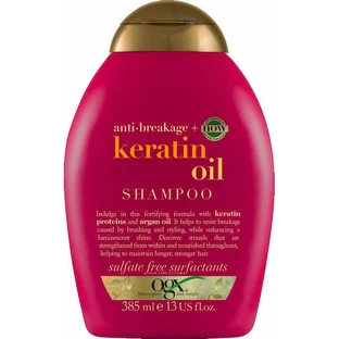 OGX Strength & Length + Keratin Oil Champú anticaída para cabellos frágiles 385ml