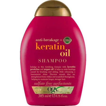 OGX Strength & Length + Keratin Oil Champú anticaída para cabellos frágiles 385ml