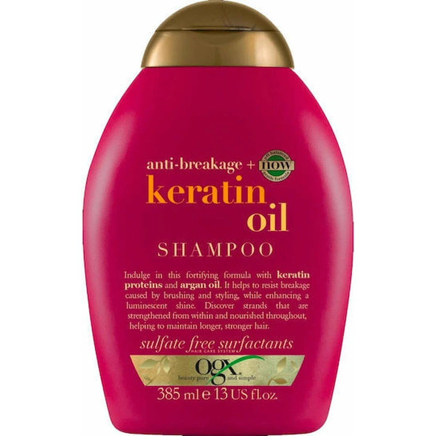 OGX Strength & Length + Keratin Oil Champú anticaída para cabellos frágiles 385ml