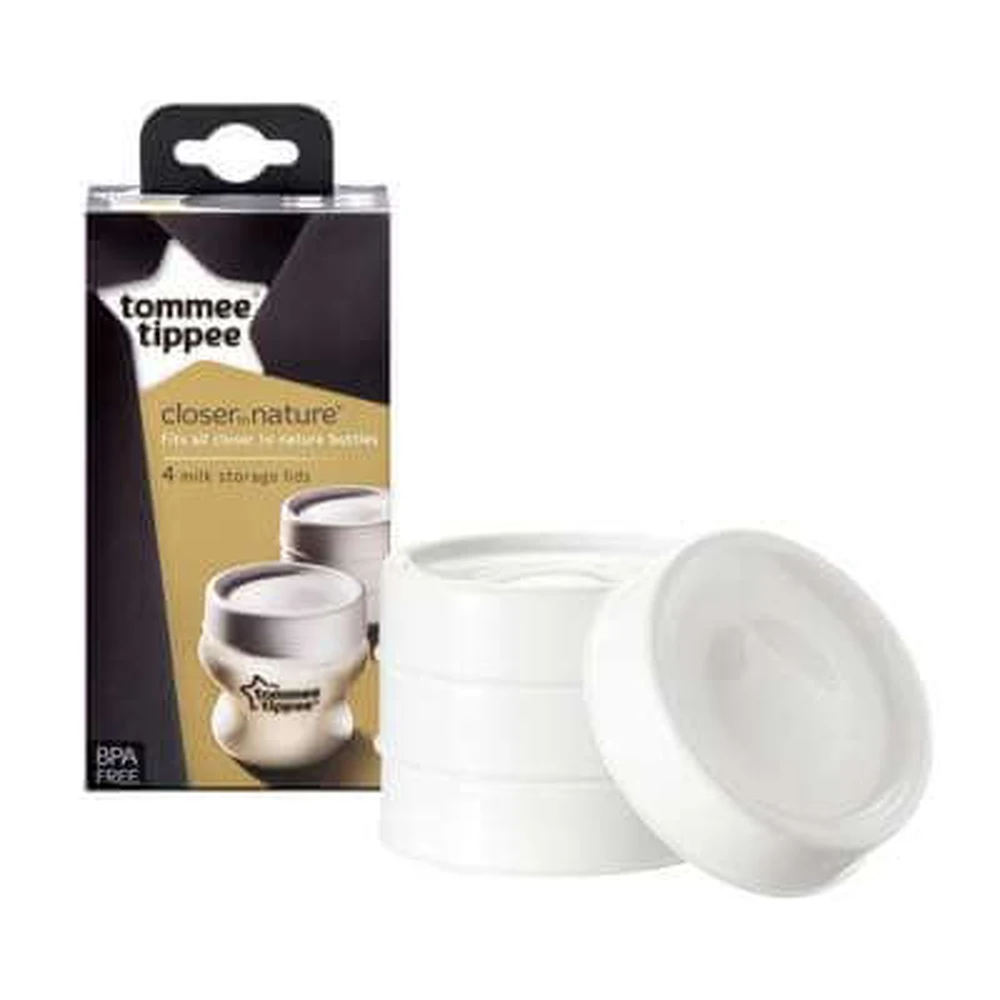 Set of 4 bottle caps, Tommee Tippee