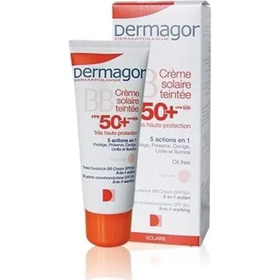 Dermagor BB Sun Cream Crema Solar con Color SPF50 con Pigmento Beige Clair 40ml