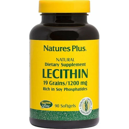 Nature's Plus Lecithin 1200mg mit Geschmack Unaromatisiert 90 Softgels