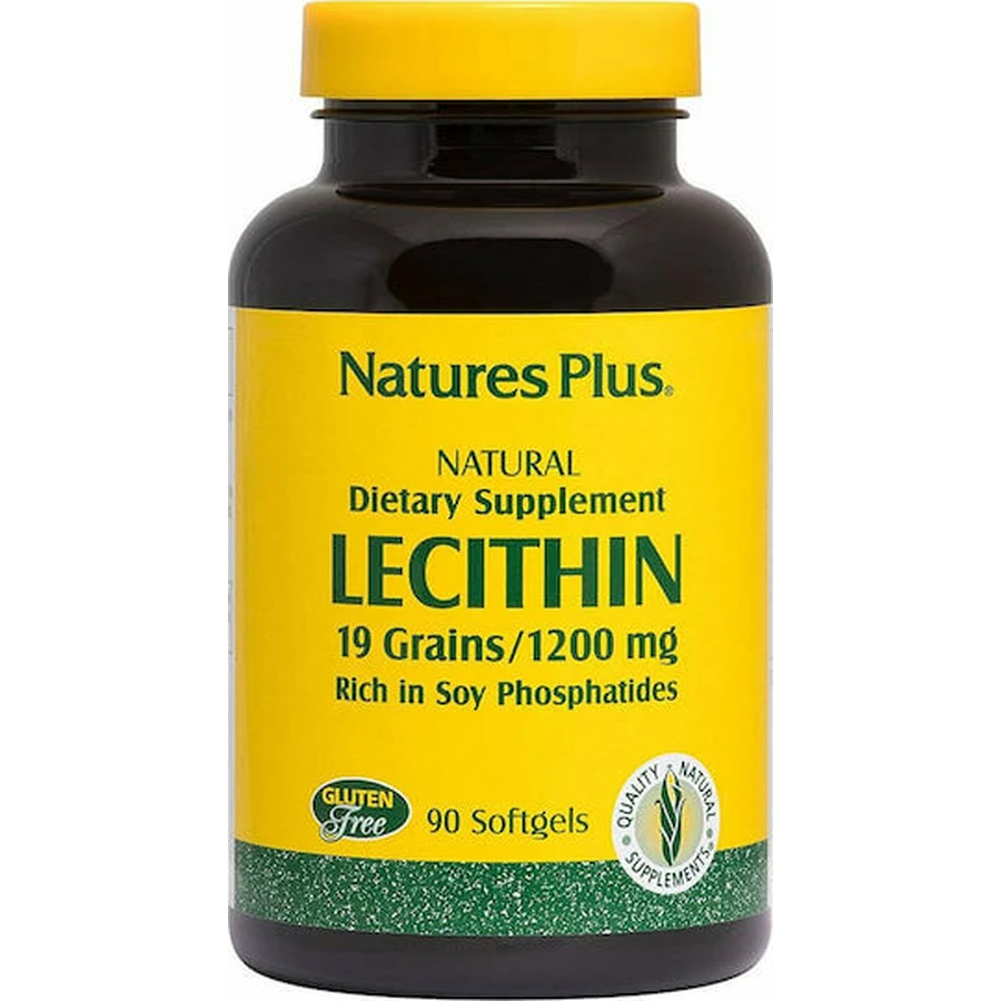 Nature's Plus Lecithin 1200mg mit Geschmack Unaromatisiert 90 Softgels