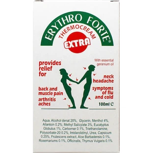 Erythro Forte Thermocream Extra 100ml Thermic Cream For muscle and joint pain 100ml