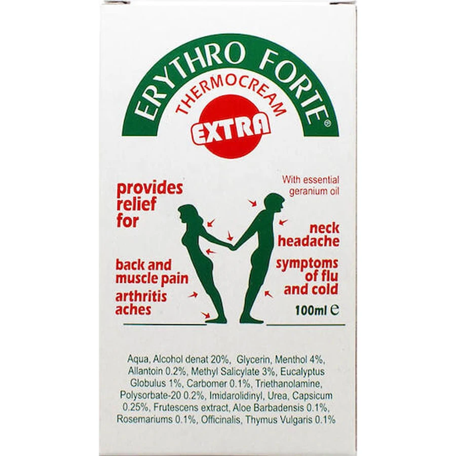 Erythro Forte Thermocream Extra 100ml Thermic Cream For muscle and joint pain 100ml