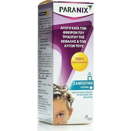 Paranix Traitement des poux Shampooing et peigne pour enfants 200ml 1pc