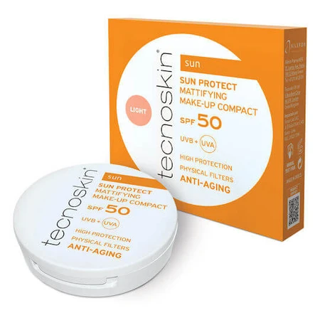 Tecnoskin Sun Protect Waterproof Sun Protection Face Powder SPF50 with Pigment Light 10gr