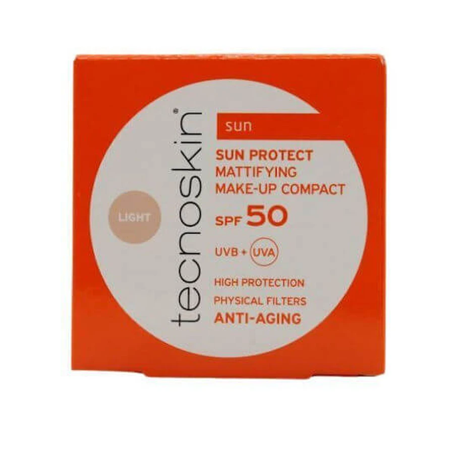 Tecnoskin Sun Protect Waterproof Sun Protection Face Powder SPF50 with Pigment Light 10gr