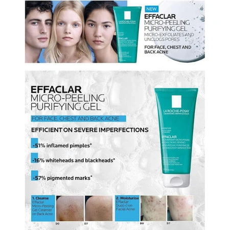 La Roche Posay Effaclar Micro-Peeling Face Gel for Acne-prone Skin 200ml