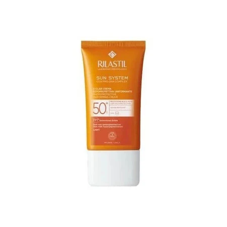 Rilastil D-Clar Uniforming Sunscreen Facial Cream SPF50 with Light Pigment 40ml