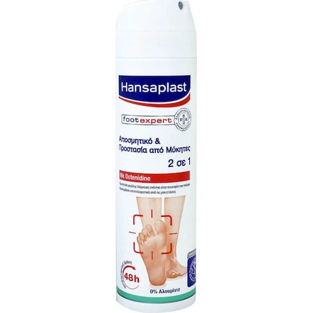 Hansaplast Foot Expert 2 in 1 Deodorant 48h Schimmel Spray Aluminiumvrij 150ml