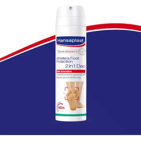 Hansaplast Foot Expert 2 in 1 Deodorant 48h Schimmel Spray Aluminiumvrij 150ml