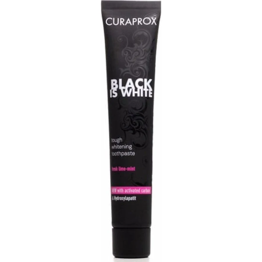 Curaprox Black is White Dentifrice au charbon actif pour blanchir 90ml