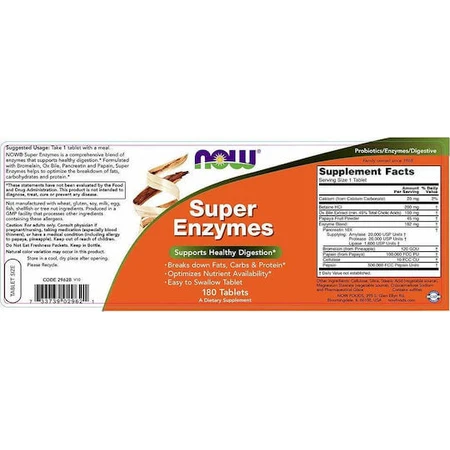 Now Foods Super Enzymen 90 dossiers