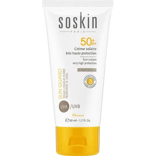 Soskin Sun Guard Farblose Sonnenschutzcreme Wasserfest SPF50 50ml