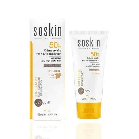 Soskin Sun Guard Farblose Sonnenschutzcreme Wasserfest SPF50 50ml