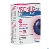 Novax Pharma Visionlux Duo Plus Hyaluronic Acid Eye Drops for Dry Eyes 2x10ml
