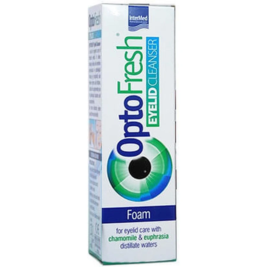 InterMed OptoFresh Ooglidverzorgingsschuim met kamille-extracten en ogentroostwater