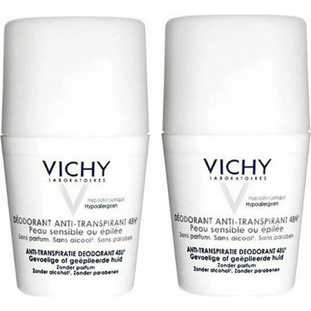 Vichy Soothing for sensitive and depilated skin Deodorant 48h Roll-On 2x50ml