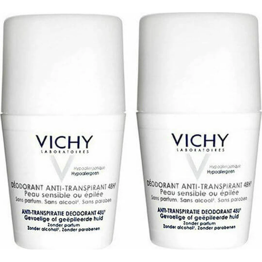 Vichy Soothing for sensitive and depilated skin Deodorant 48h Roll-On 2x50ml