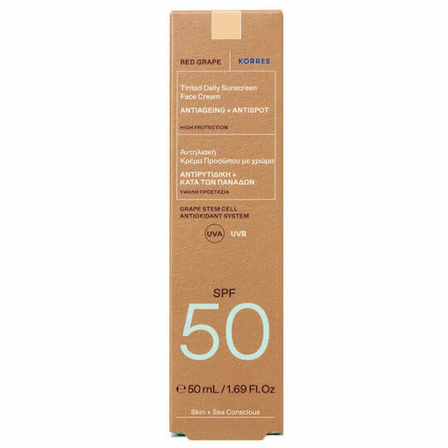 Korres Sonnenschutz-Gesichtscreme SPF50 mit rotem Traubenpigment 50ml