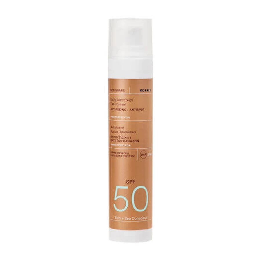 Korres Sonnenschutz-Gesichtscreme SPF50 mit rotem Traubenpigment 50ml