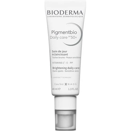 Bioderma Pigmentbio Crema Facial de Día con SPF50 para la Hidratación, Imperfecciones y Manchas Pigmentarias con Vitamina C 40ml