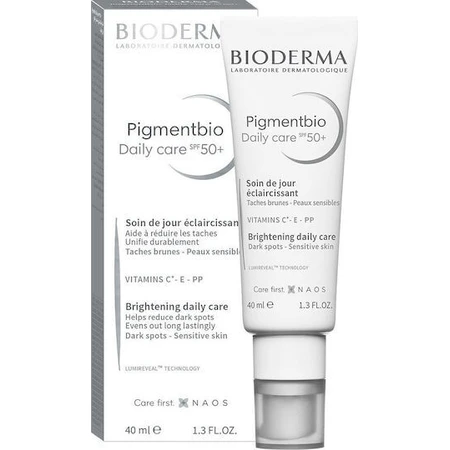 Bioderma Pigmentbio Crema Facial de Día con SPF50 para la Hidratación, Imperfecciones y Manchas Pigmentarias con Vitamina C 40ml