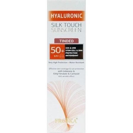 Froika Hyaluronic Hyaluronic Silk Touch Sunscreen Tinted Mineral Waterproof Facial Cream with Sun Protection SPF50 with Pigment 50ml