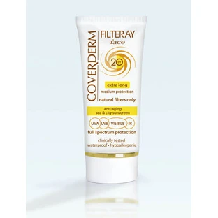 Coverderm Filteray Waterproof Zonnebrandcrème Gezicht SPF20 50ml