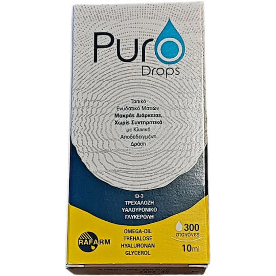 Rafarm Puro Drops Gotas Oculares de Ácido Hialurónico para Ojos Secos 10ml