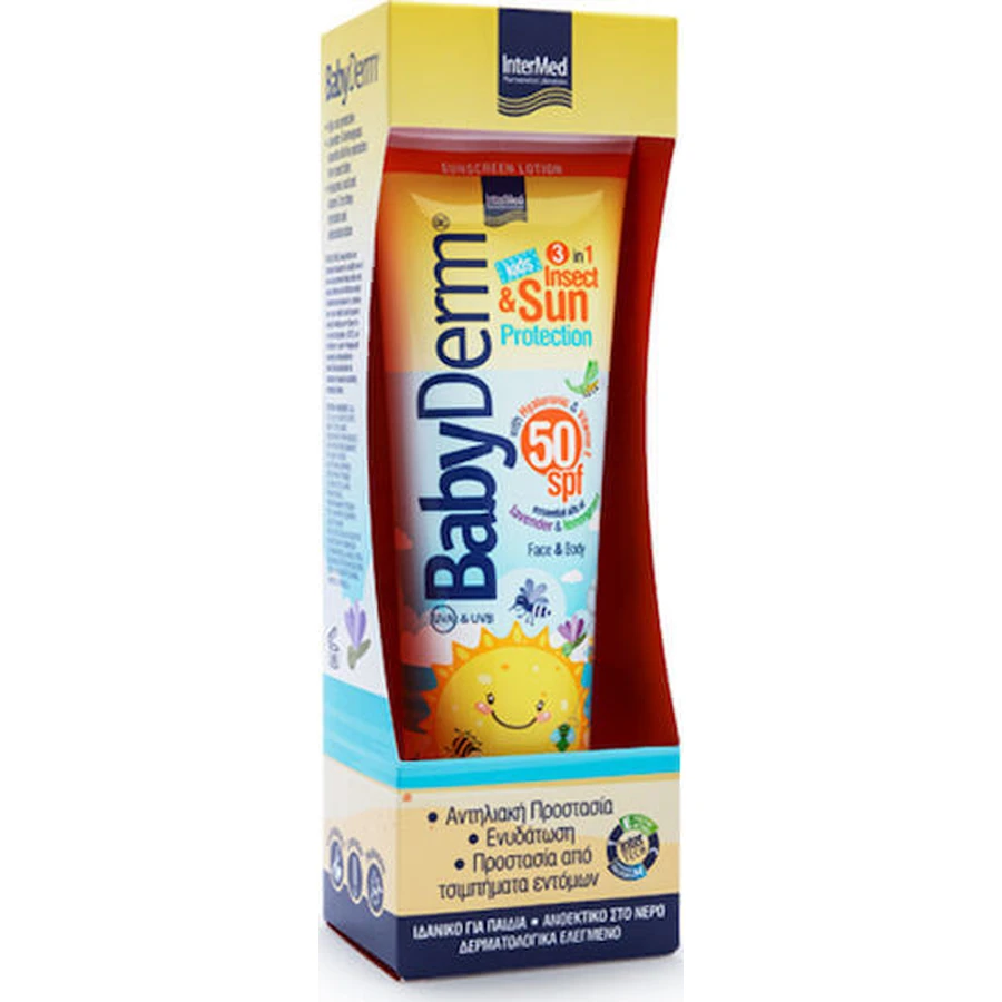 InterMed Babyderm Waterproof Kinderzonnebrandcrème Gezicht & Lichaam Emulsie SPF50 300ml