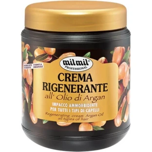 Milmil Professional Crema Rigenerante Crema Regenerante Olio di Argan Repairing Hair Mask 1000ml