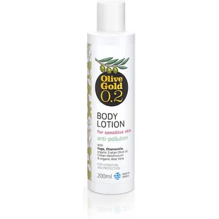 Olive Gold 0.2 Sage et Camomille Lotion hydratante pour le corps à l'acide hyaluronique pour les peaux sensibles 200ml