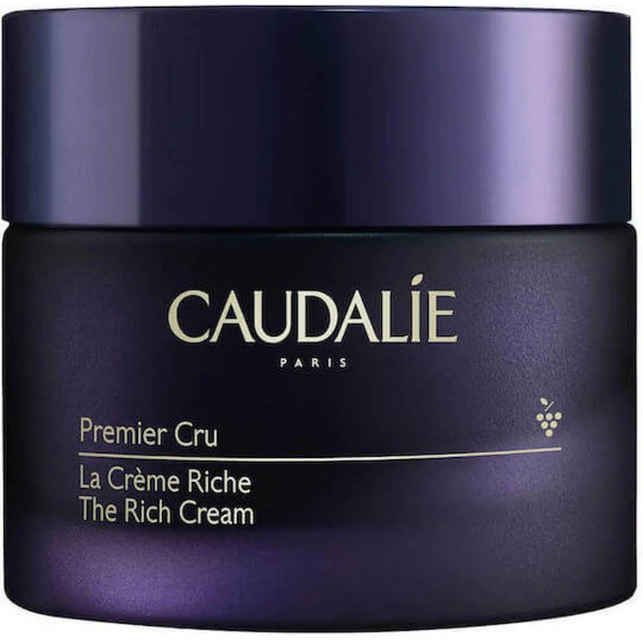 Caudalie Premier Cru Crème riche hydratante, anti-âge et tonifiante pour le visage à l'acide hyaluronique et au céramide 50ml