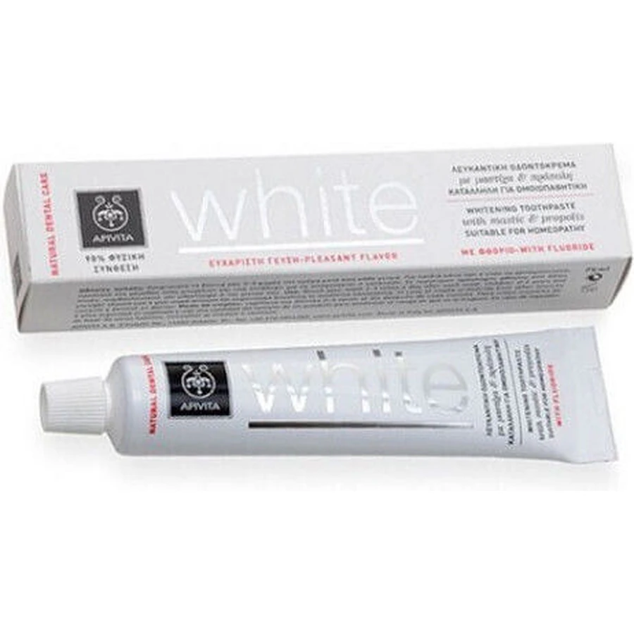 Apivita White Whitening Toothpaste with Putty and Propolis 75ml