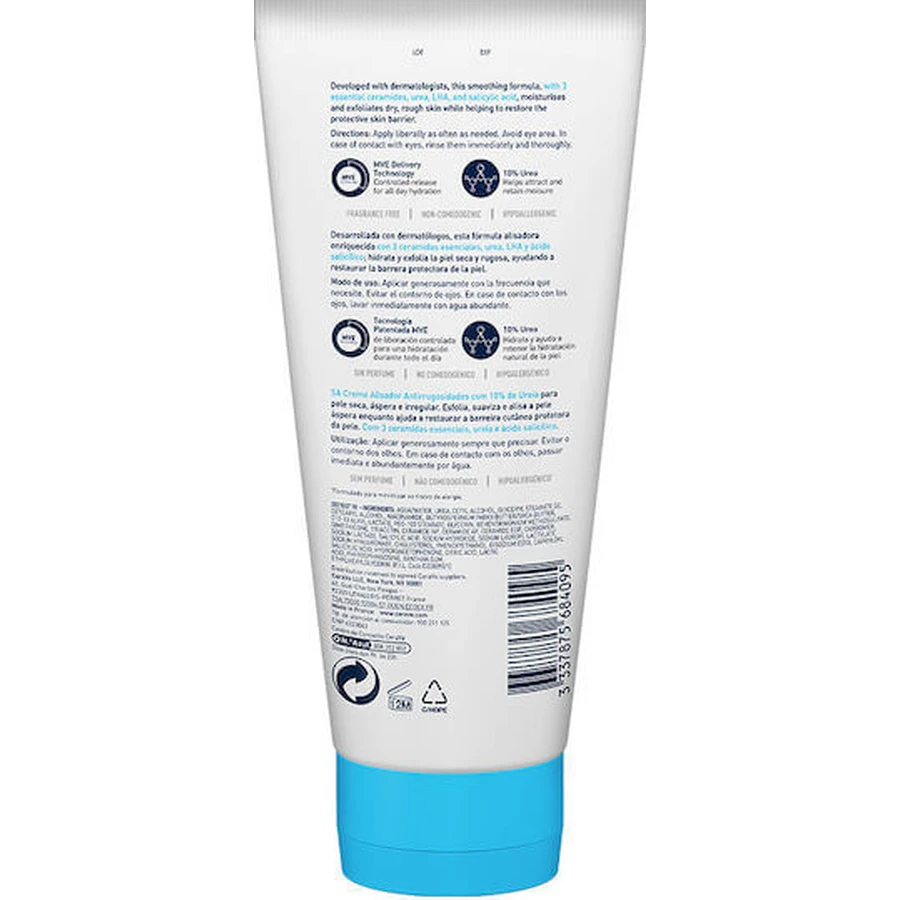 CeraVe SA Smoothing Cream Regenerating Body Cream with Urea for dry/very dry skin 177gr