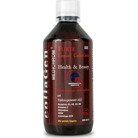 Medichrom Forte Flüssiges Kollagen mit Hyaluronsäure 500ml Zitrone