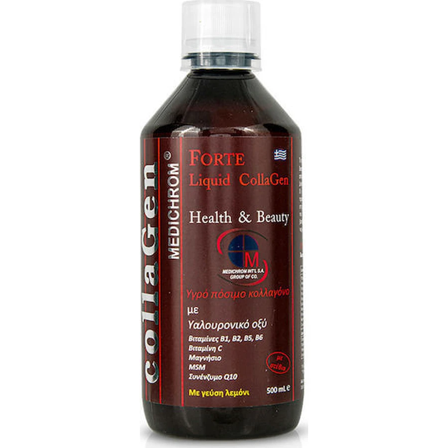 Medichrom Forte Flüssiges Kollagen mit Hyaluronsäure 500ml Zitrone