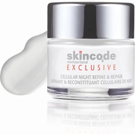 Skincode Exclusieve Hydraterende, Anti-verouderende en Opbouwende Nachtcrème voor het gezicht met hyaluronzuur en peptiden 50ml