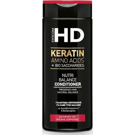 Farcom HD Keratine Aminozuren & Bio Sacchariden Reconstructie/Voedende Conditioner voor Alle Haartypen 330ml