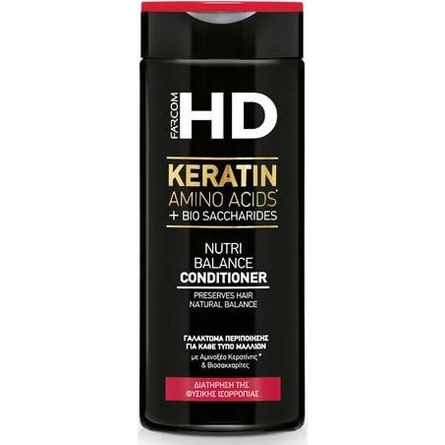 Farcom HD Keratine Aminozuren & Bio Sacchariden Reconstructie/Voedende Conditioner voor Alle Haartypen 330ml