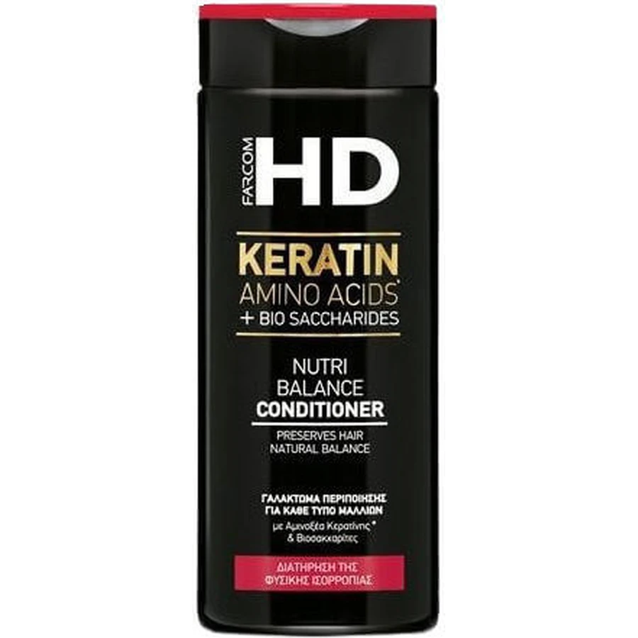Farcom HD Keratine Aminozuren & Bio Sacchariden Reconstructie/Voedende Conditioner voor Alle Haartypen 330ml