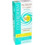 Coverderm Filteray Plus 2 in 1 Getinte Beige Zonnecrème Voor De Vette Huid Waterdichte Gezichtszonnecrème SPF50 Met Pigment 50ml